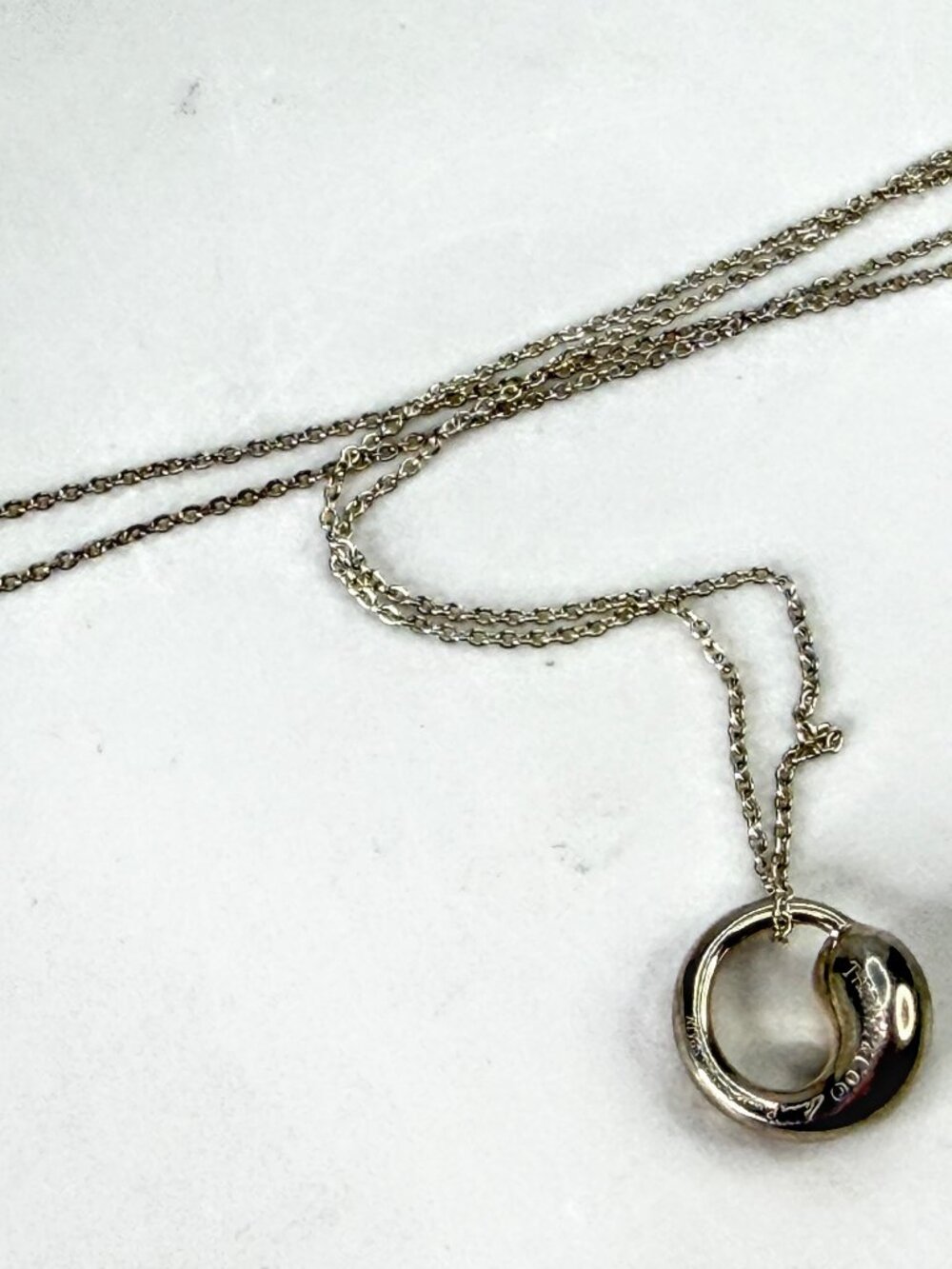 Tiffany & Co. Elsa Peretti Eternal Circle Sterling Necklace 16.5" 5.7g JR2045
